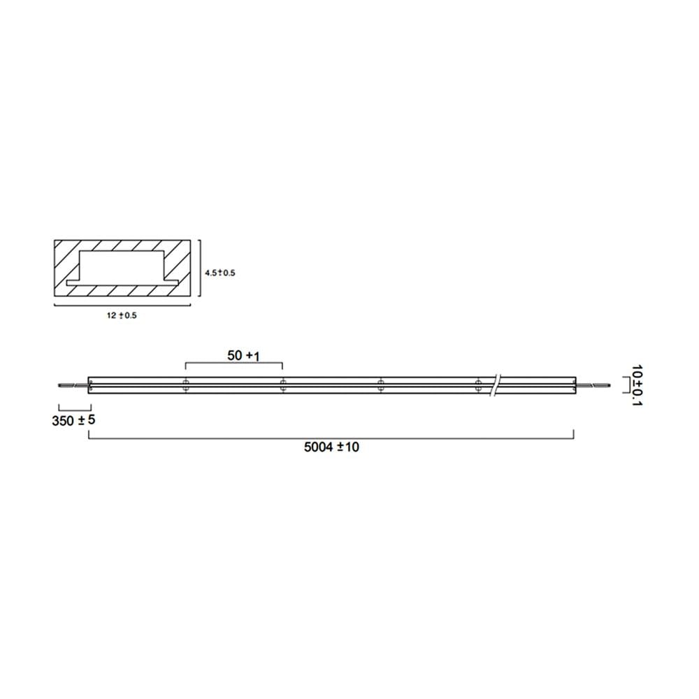 ไฟเส้น LED L&E 12 วัตต์ IP65 2 เมตร COOL WHITE