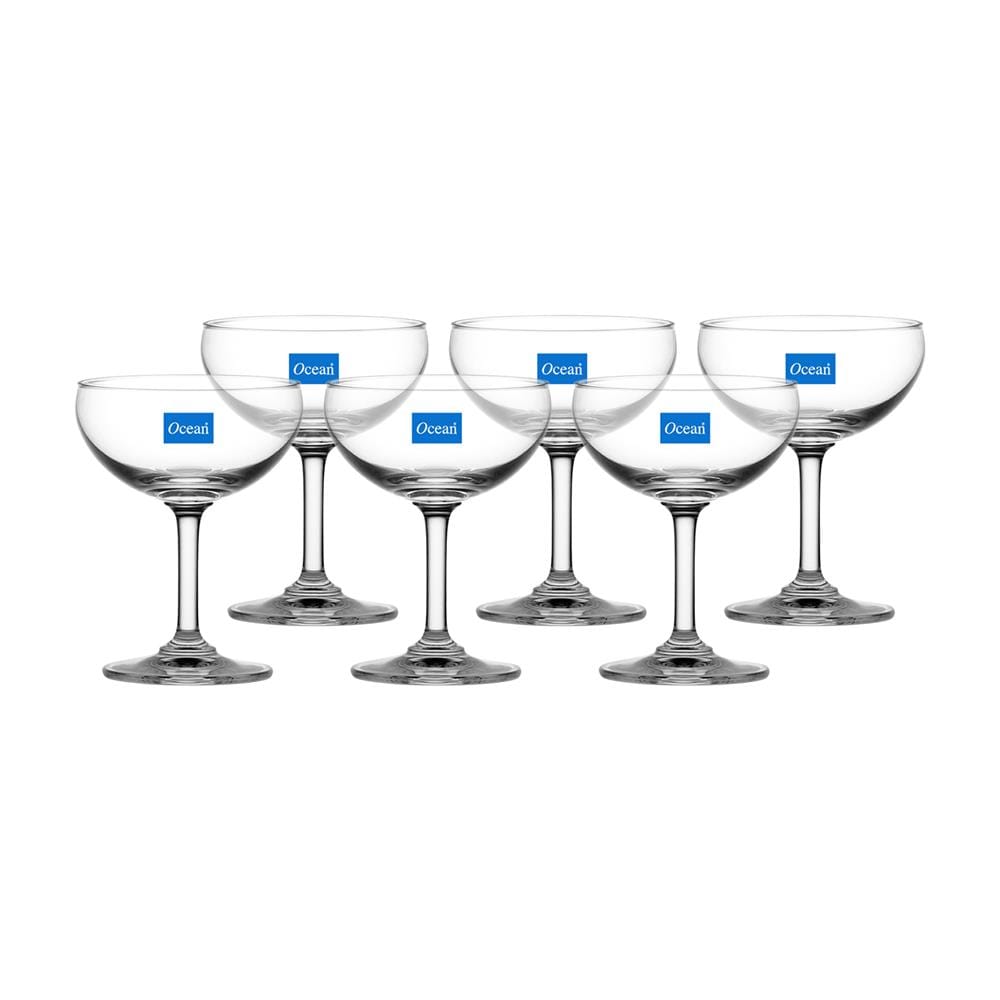 แก้วก้าน 200 มล. OCEAN GLASS CLASSIC SAUCER CHAMP แพ็ก 6 ใบ