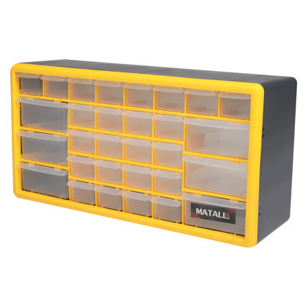 กล่องเครื่องมือ DIY MATALL HL3045-E 30 ช่อง สีเหลือง_1