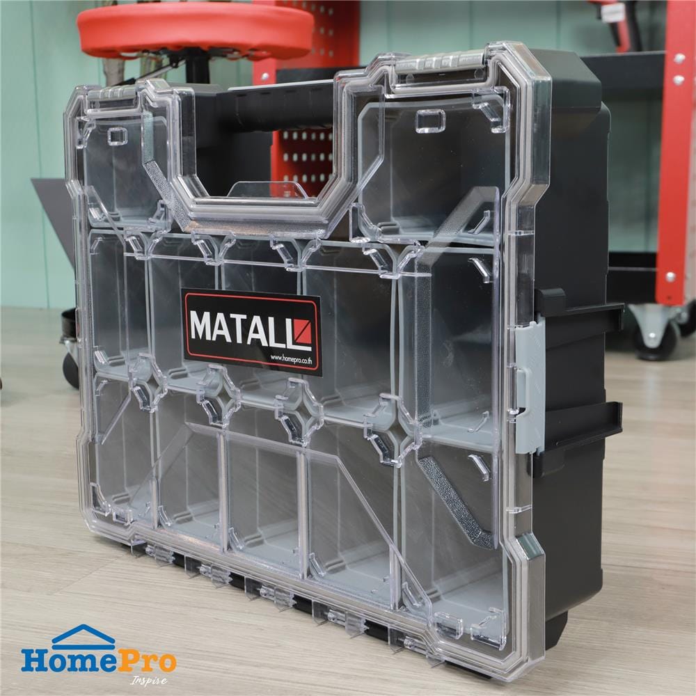 กล่องเครื่องมือ DIY MATALL HL3086-E 12 ช่อง สีเทา