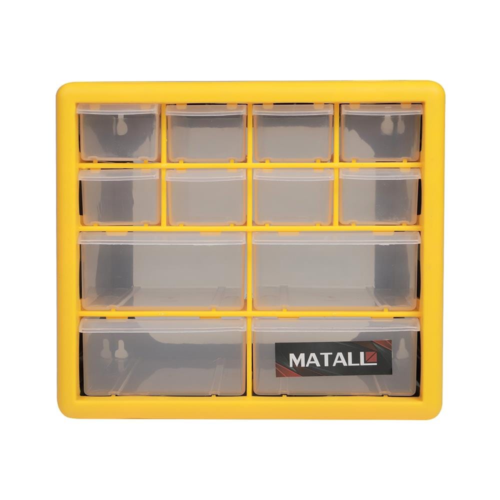 กล่องเครื่องมือ DIY MATALL HL3045-B 12 ช่อง สีเหลือง