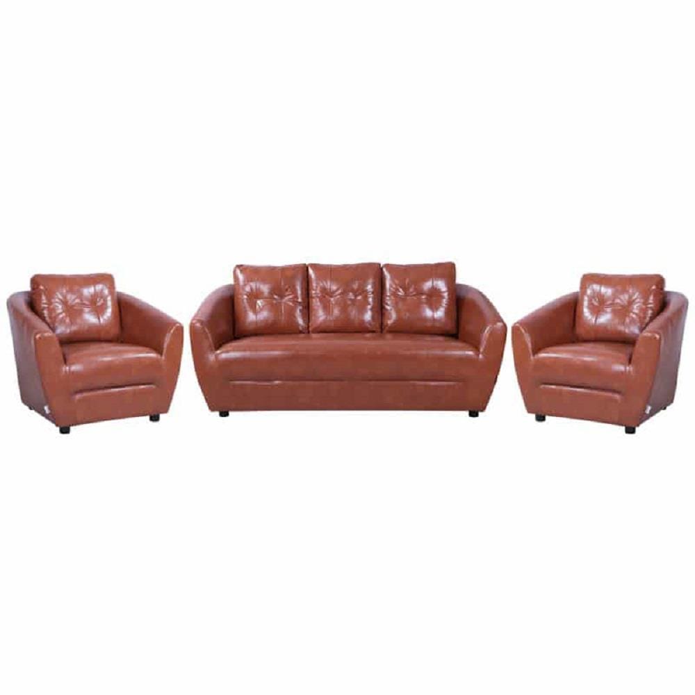 ชุดโซฟา 5 ที่นั่ง AS FURNITURE ROOF LBWB21 PVC น้ำตาลอ่อน