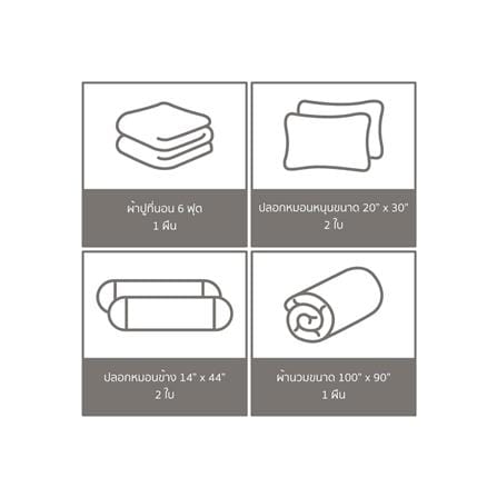 ชุดผ้าปูที่นอน 6 ฟุต 6 ชิ้น SATIN PLUS PRINT PP020_5