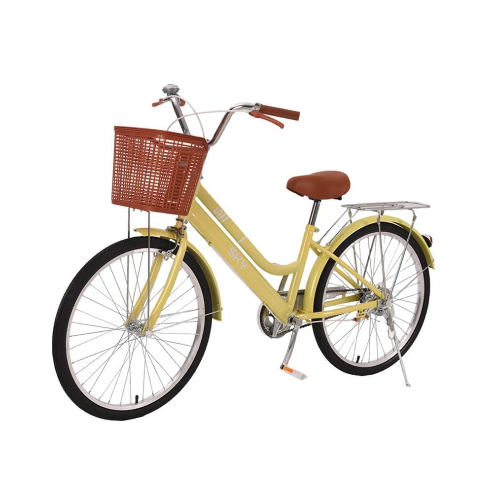 จักรยานแม่บ้าน 24 นิ้ว JOY BICYCLE SKY สีครีม