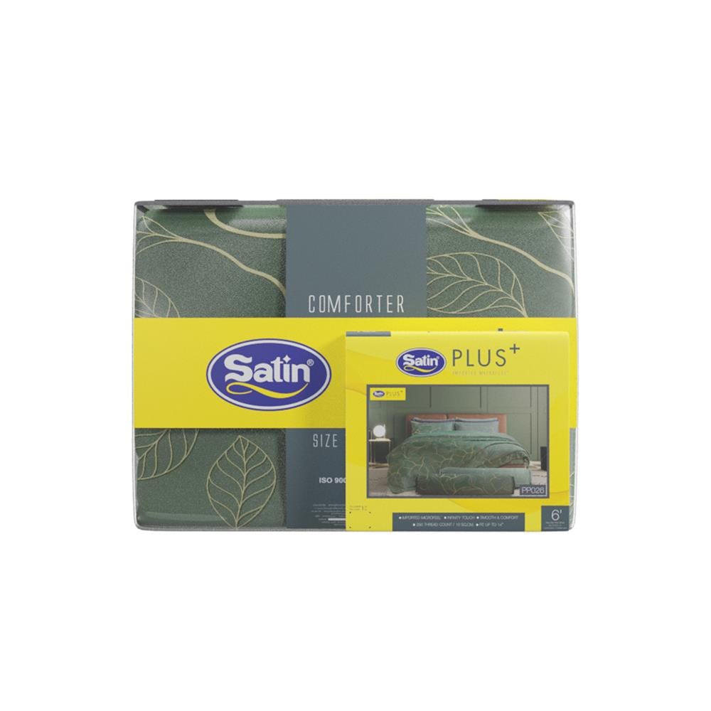 ชุดผ้าปูที่นอน 6 ฟุต 6 ชิ้น SATIN PLUS PRINT PP026
