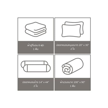 ชุดผ้าปูที่นอน 6 ฟุต 6 ชิ้น SATIN PLUS PRINT PP022_5