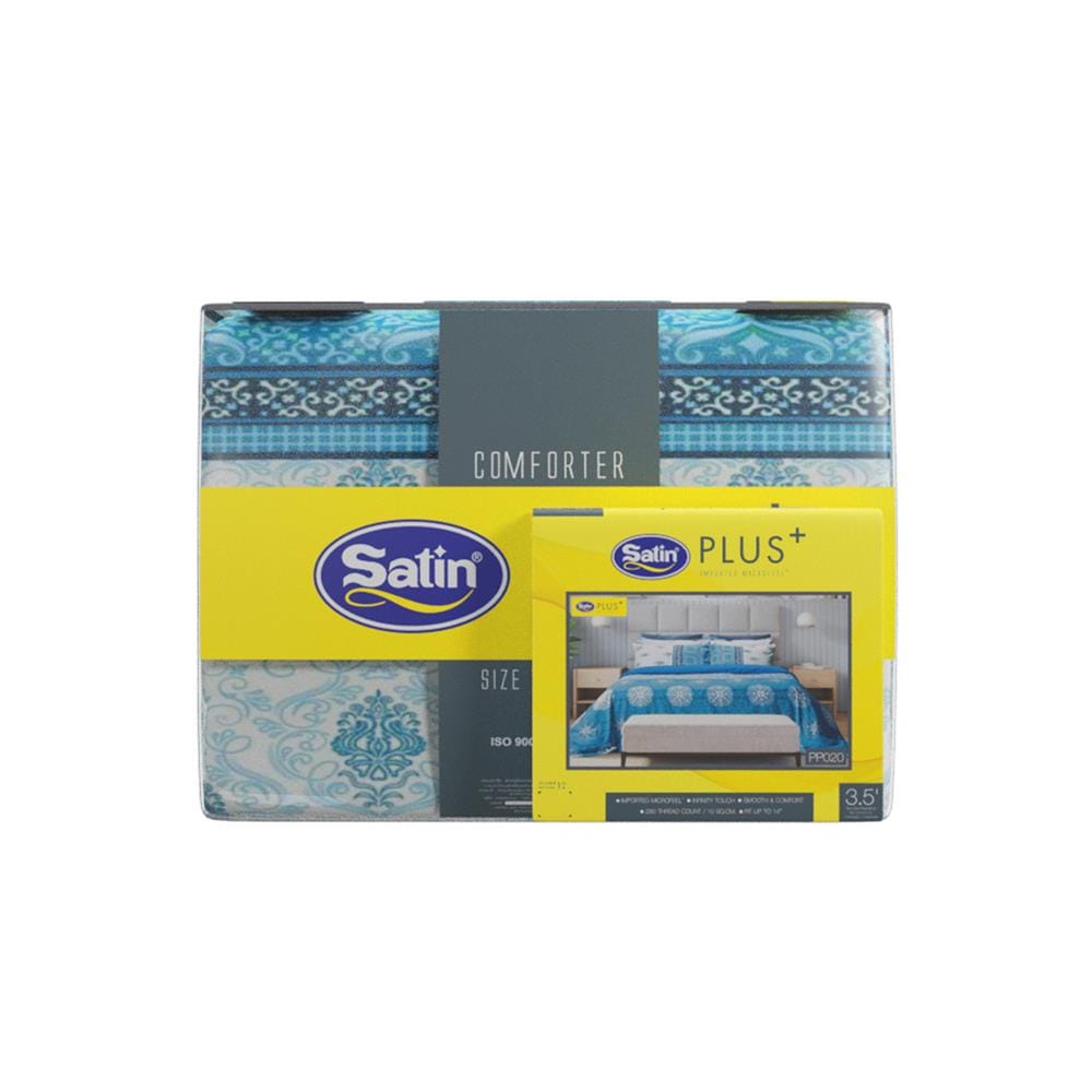 ชุดผ้าปูที่นอน 3.5 ฟุต 4 ชิ้น SATIN PLUS PRINT PP020