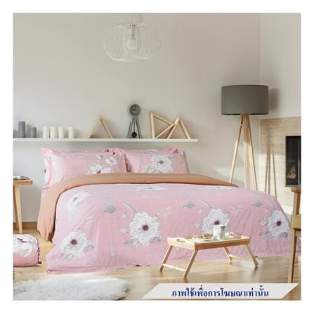 ชุดผ้าปูที่นอน 6 ฟุต 6 ชิ้น SATIN PLUS PRINT PP021