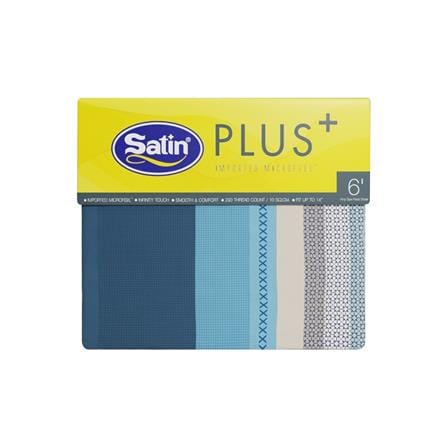ชุดผ้าปูที่นอน 6 ฟุต 5 ชิ้น SATIN PLUS PRINT PP022_4