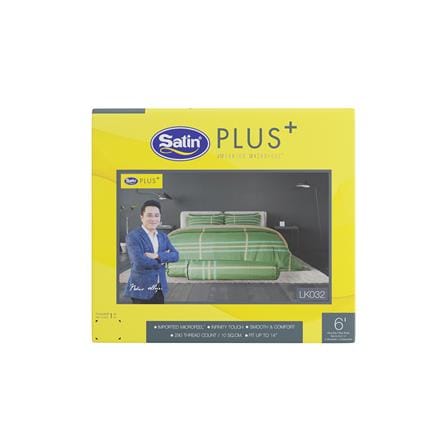 ชุดผ้าปูที่นอน 6 ฟุต 5 ชิ้น SATIN PLUS PRINT LK032_4