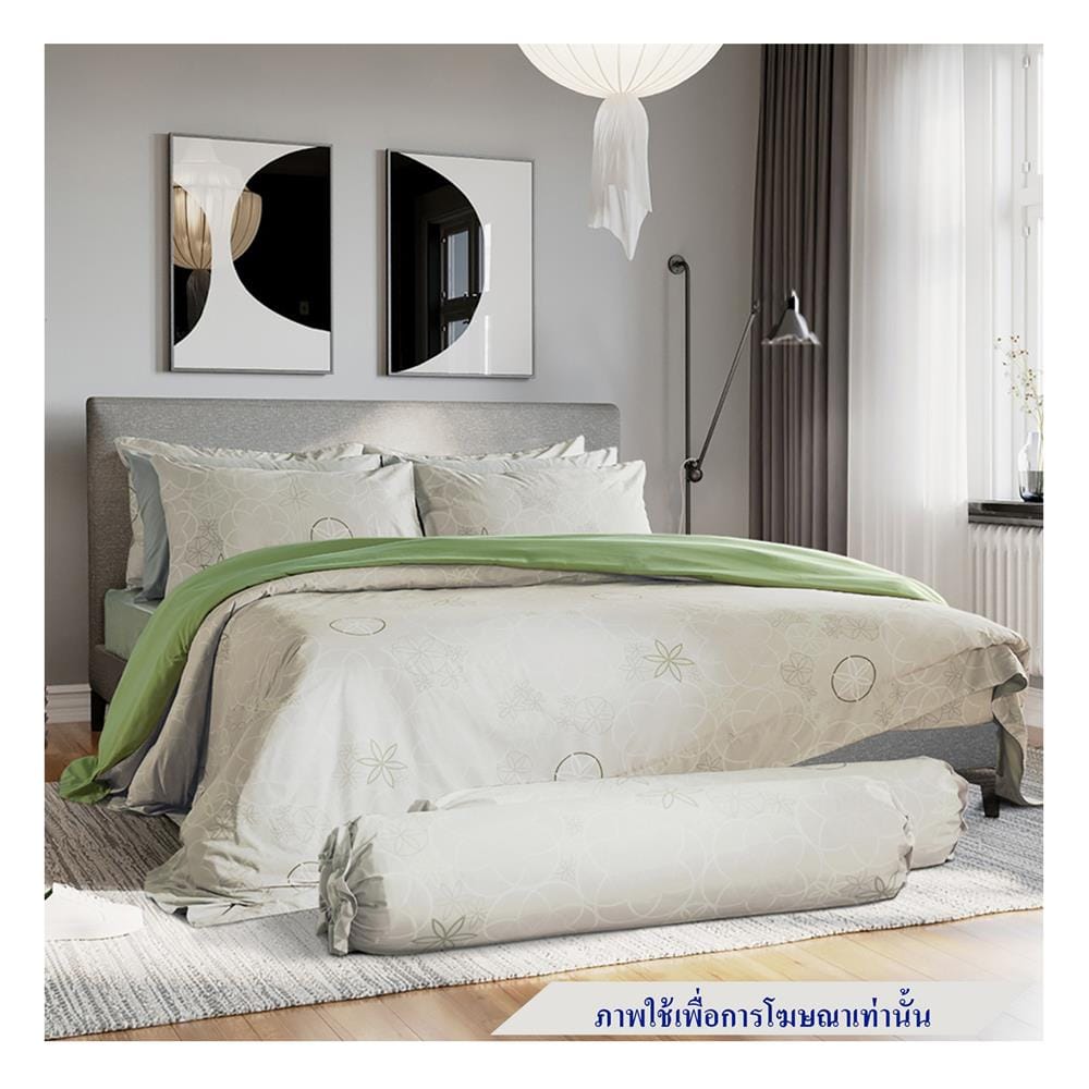 ชุดผ้าปูที่นอน 6 ฟุต 5 ชิ้น SATIN PLUS PRINT LK035