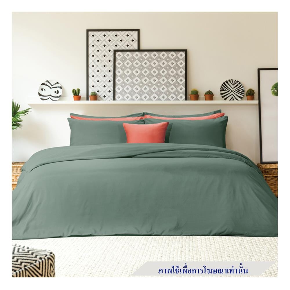 ชุดผ้าปูที่นอน 6 ฟุต 6 ชิ้น SATIN PLUS SOLID PS020