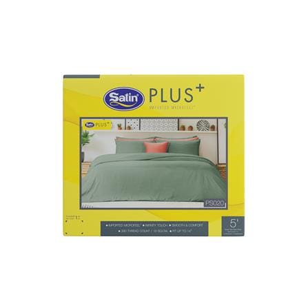 ชุดผ้าปูที่นอน 5 ฟุต (ชุด 5 ชิ้น) SATIN PLUS SOLID PS020_4