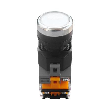 สวิตช์ปุ่มกด LED CT ELECTRIC LA38-11D/WH 22 มม. สีขาว