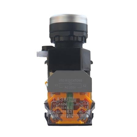 สวิตช์ปุ่มกด LED CT ELECTRIC LA38-11D/WH 22 มม. สีขาว_2