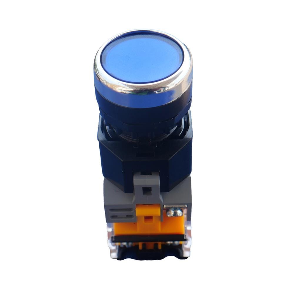 สวิตช์ปุ่มกด LED CT ELECTRIC LA38-11D/BL 22 มม. สีน้ำเงิน
