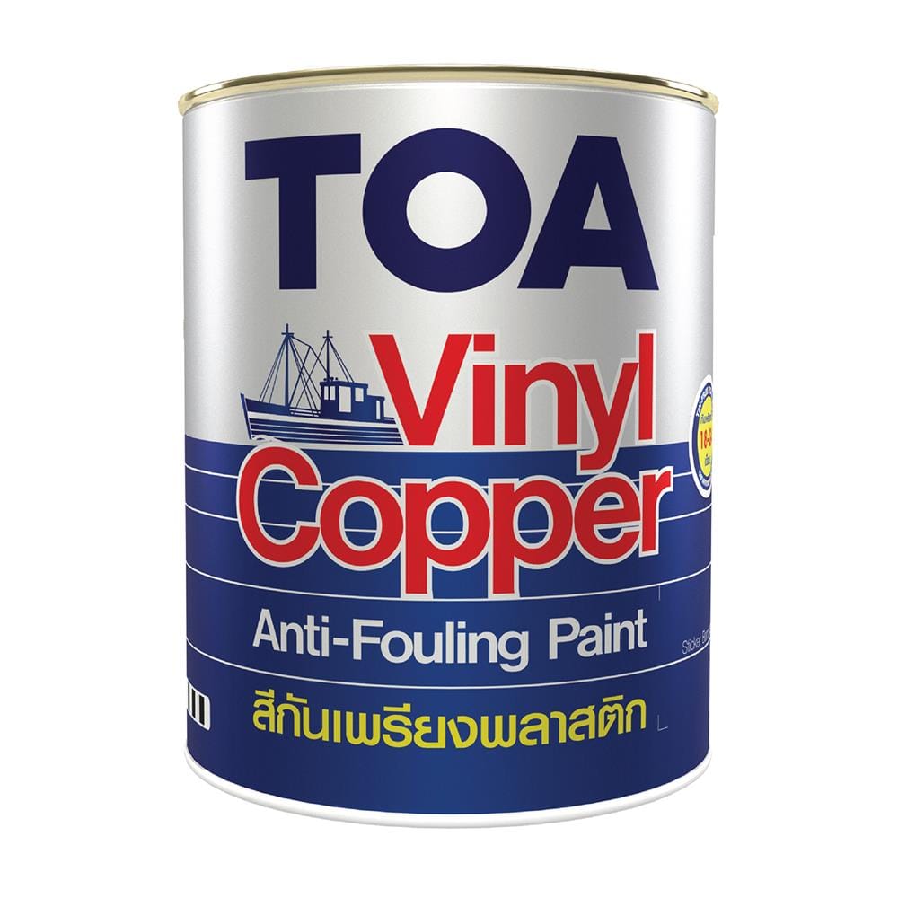 สีงานอุตสาหกรรม TOA VINYL COPPER ANTI-FOULING สีน้ำตาล 1 แกลลอน