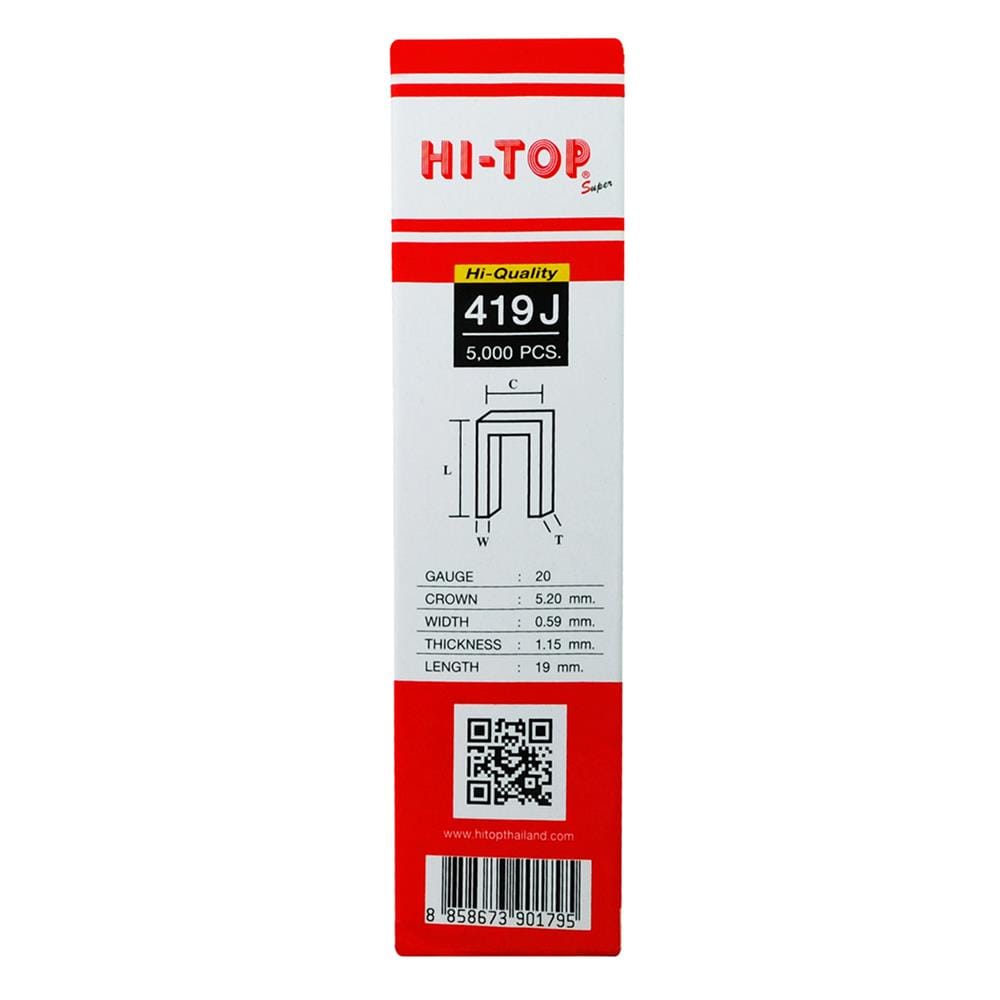 ลวดยิงไม้ขาคู่ HI-TOP 419J 19 มม. 5,000 นัด