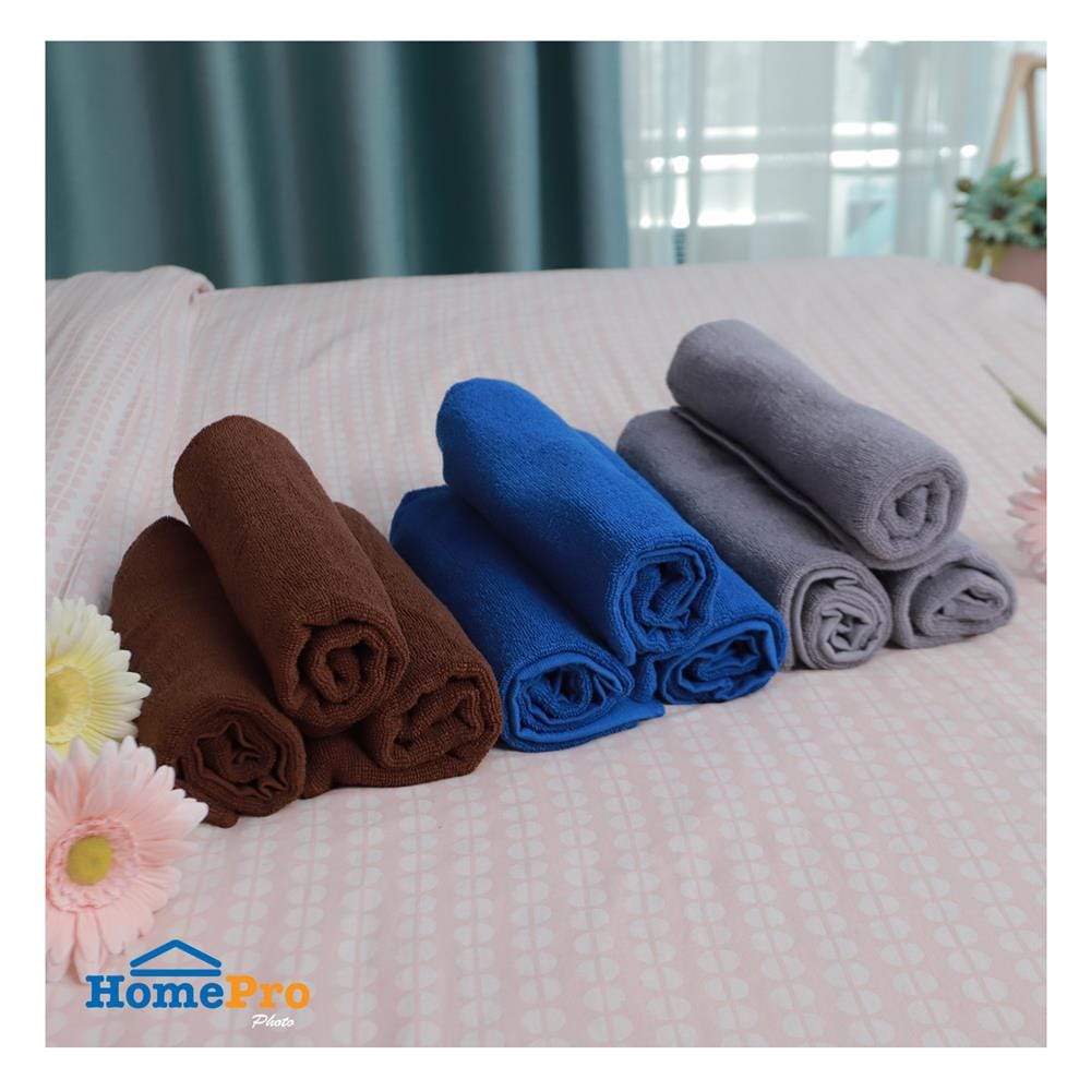 ผ้าขนหนู HOME LIVING STYLE 15X30 นิ้ว สี GREY แพ็ก 3 ชิ้น
