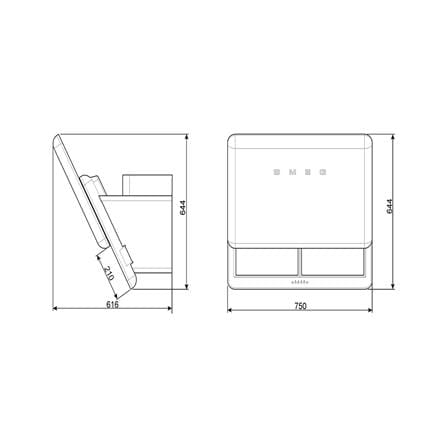 เครื่องดูดควันกระโจม SMEG KFAB75CR 75 ซม._3