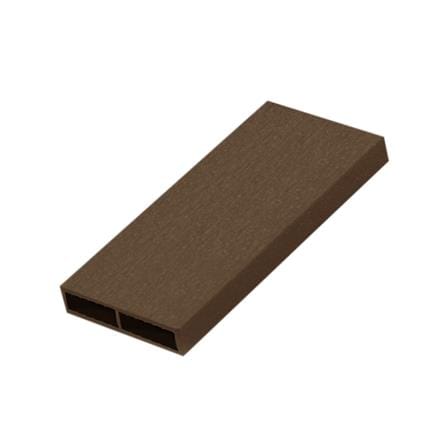 ไม้ระแนง WPC แบบกลวงหน้าใหญ่ WATSADUNIYOM 10X300X2.5 ซม. สีน้ำตาลช็อกโกแลต_0