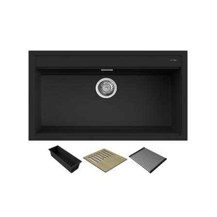 ซิงค์ฝัง 1 หลุม METRIX KIN120BL-OA สีดำ_0