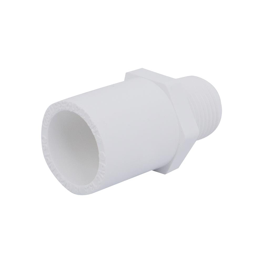 ข้อต่อตรงเกลียวนอก-หนา SCG 1/2 นิ้ว สีขาว