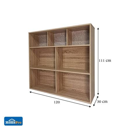 ชั้นวางของทึบ 7 ช่อง ME LIVING SOLID OAK/MARBLE_5