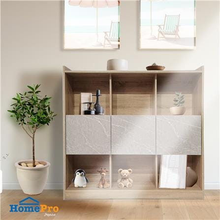 ชั้นวางของผสม 8 ช่อง ME LIVING SOLID OAK/MARBLE GREY_4