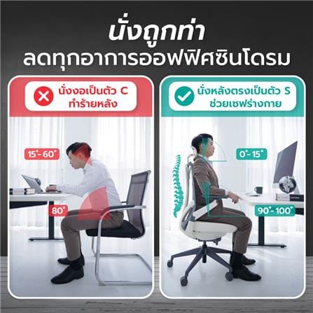 เก้าอี้สุขภาพ BEWELL EMBRACE PLUS สีดำ_7