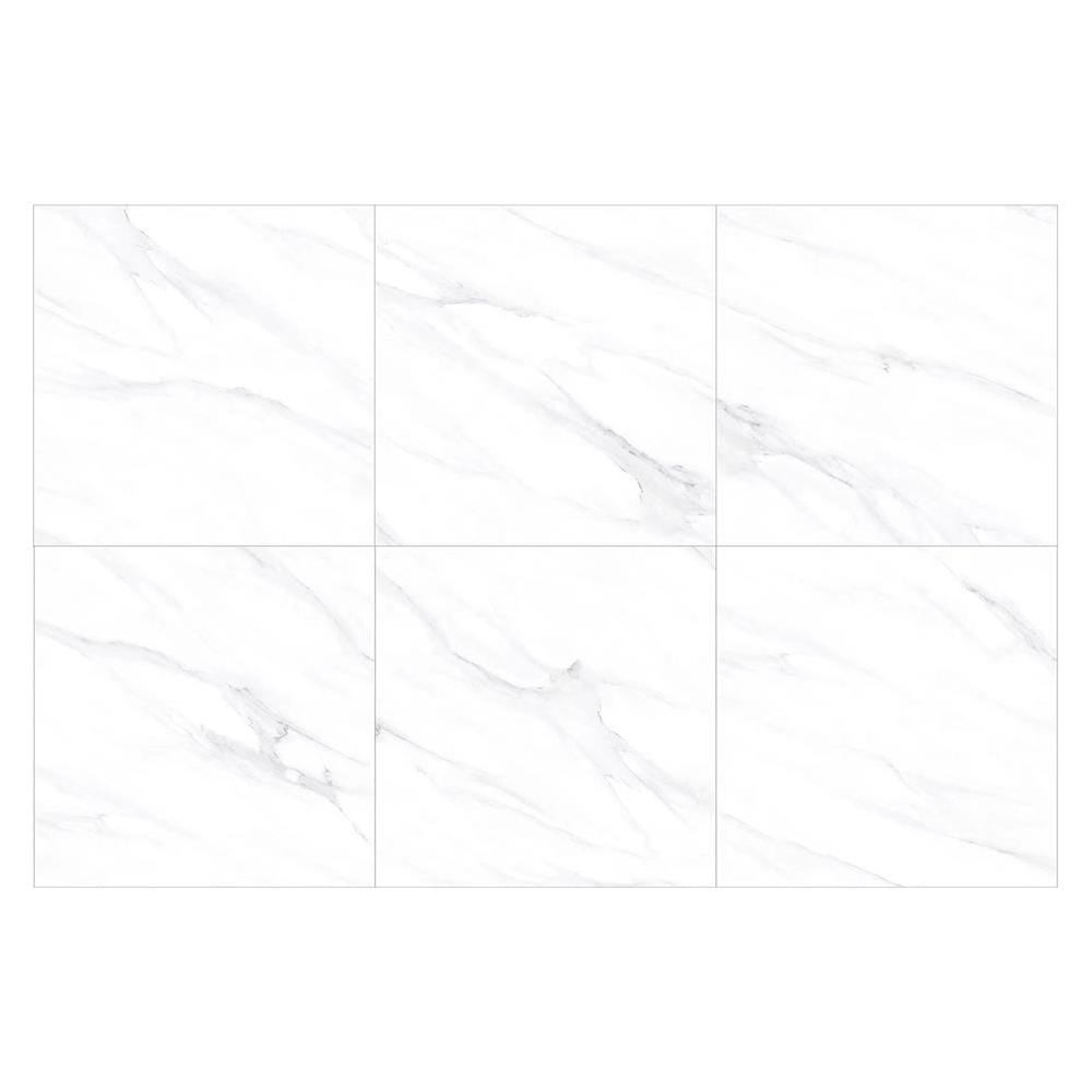 กระเบื้องพื้นพอร์ซเลน 60x60 ซม. TARA โมน่า ขาว A 1.44M2