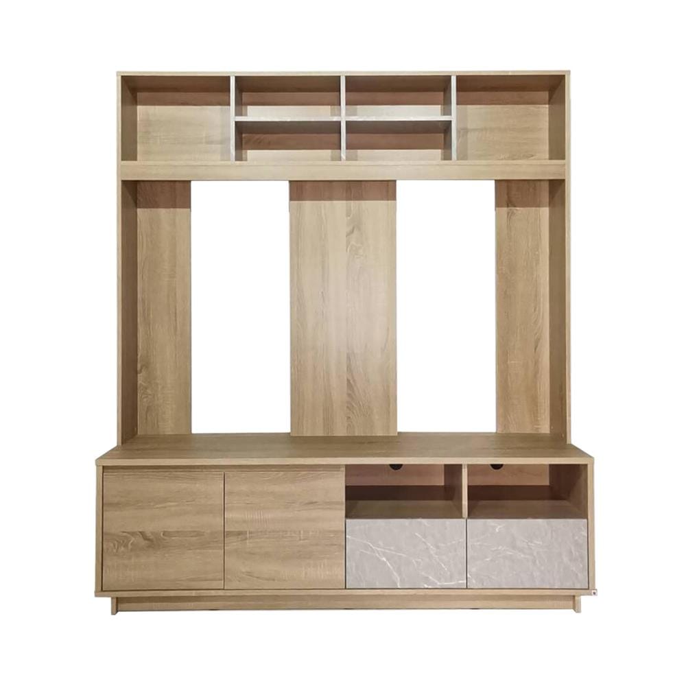 ชุดตู้วางทีวี ME LIVING 160 ซม. สี SOLID OAK/MARBLE