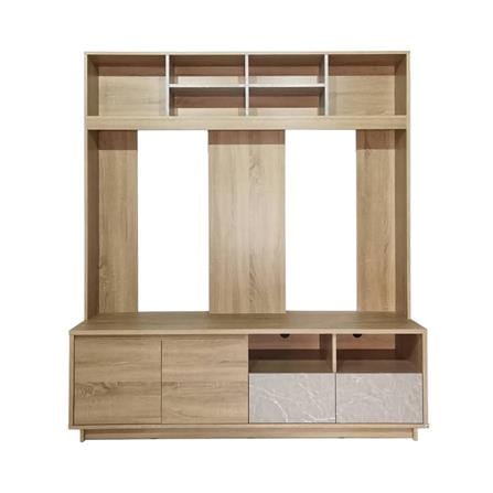 ชุดตู้วางทีวี ME LIVING 160 ซม. สี SOLID OAK/MARBLE