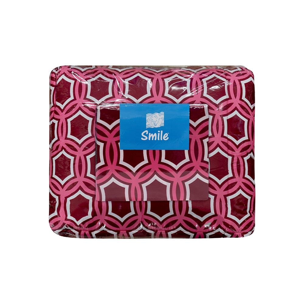 ชุดผ้าปูที่นอน 5 ฟุต 6 ชิ้น PICASSO SMILE สี OSLO BURGUNDY