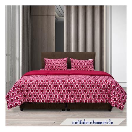 ชุดผ้าปูที่นอน 5 ฟุต 6 ชิ้น PICASSO SMILE สี OSLO BURGUNDY_0