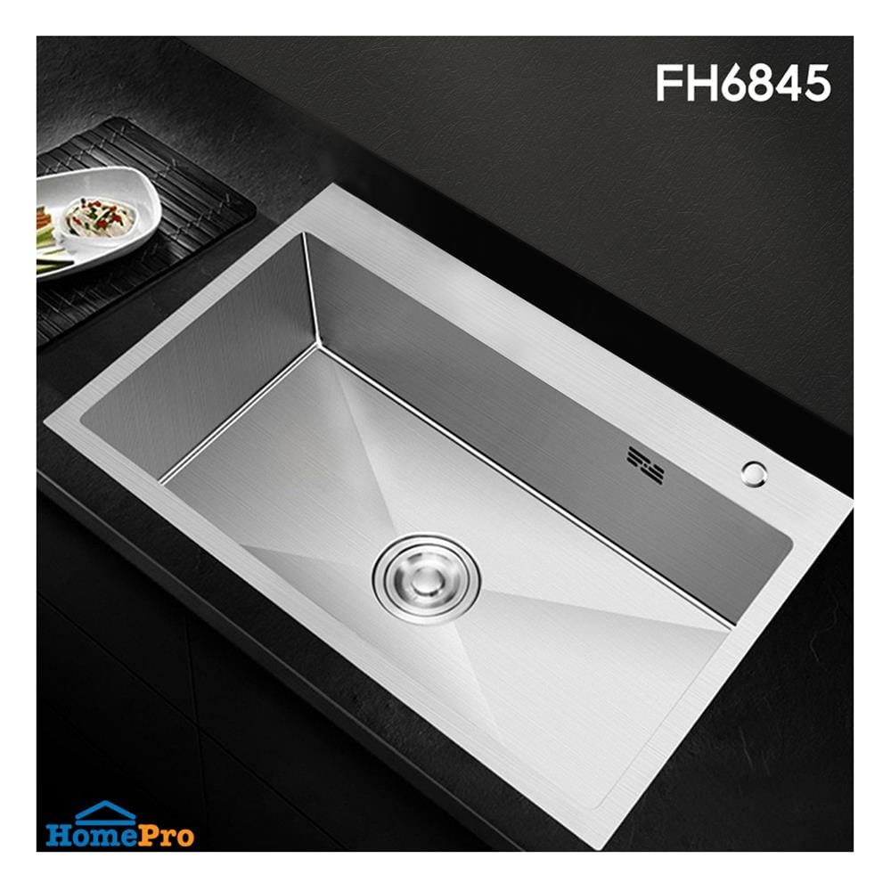 ซิงค์ฝัง 1 หลุม THAI FORWARD FH6845 สีเงิน