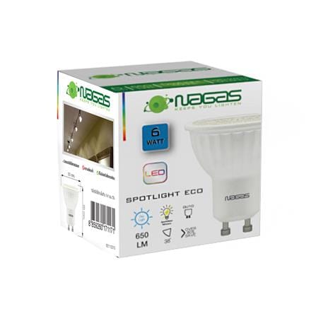 หลอด LED NAGAS MR16/PAR 6 วัตต์ DAYLIGHT GU10_2