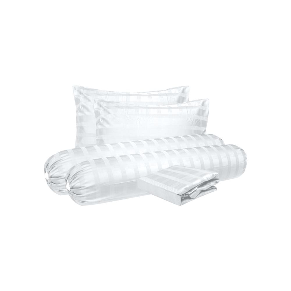 ชุดผ้าปูที่นอน 5 ฟุต 5 ชิ้น SLUMBERLAND PERLASO สี WHITE