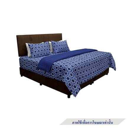 ชุดผ้าปูที่นอน 3.5 ฟุต 4 ชิ้น PICASSO SMILE สี OSLO NAVY BLUE_1