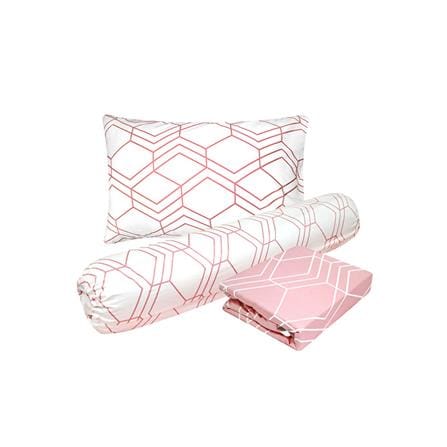 ชุดผ้าปูที่นอน 3.5 ฟุต 3 ชิ้น SLUMBERLAND ELLAND สี WHITE/PINK_1