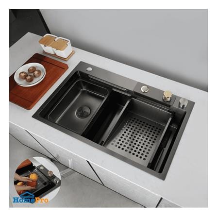 ซิงค์ฝัง 1 หลุม THAI FORWARD FH7546 สีเทาดำ_3