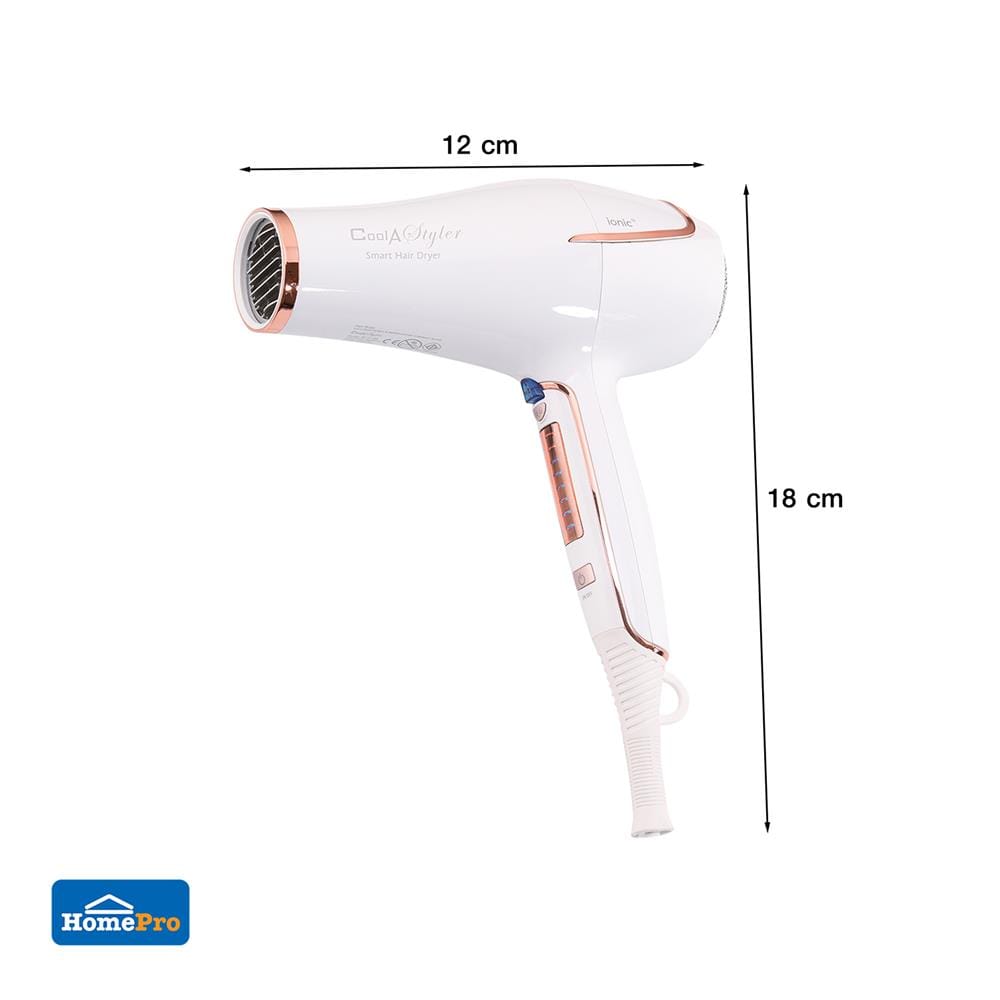 ไดร์เป่าผม COOL A STYLER RCY190 2200 วัตต์ สีขาว