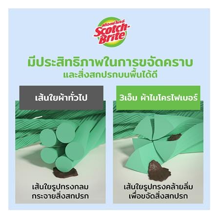 ผ้าม็อบไมโครไฟเบอร์ SCOTCH-BRITE HANDS-FREE 13 นิ้ว สีเขียว_3