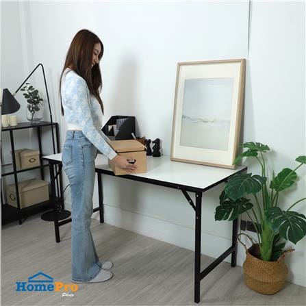 โต๊ะอเนกประสงค์ ME LIVING T19 MELAMINE 60X150 ซม. สีขาว_5
