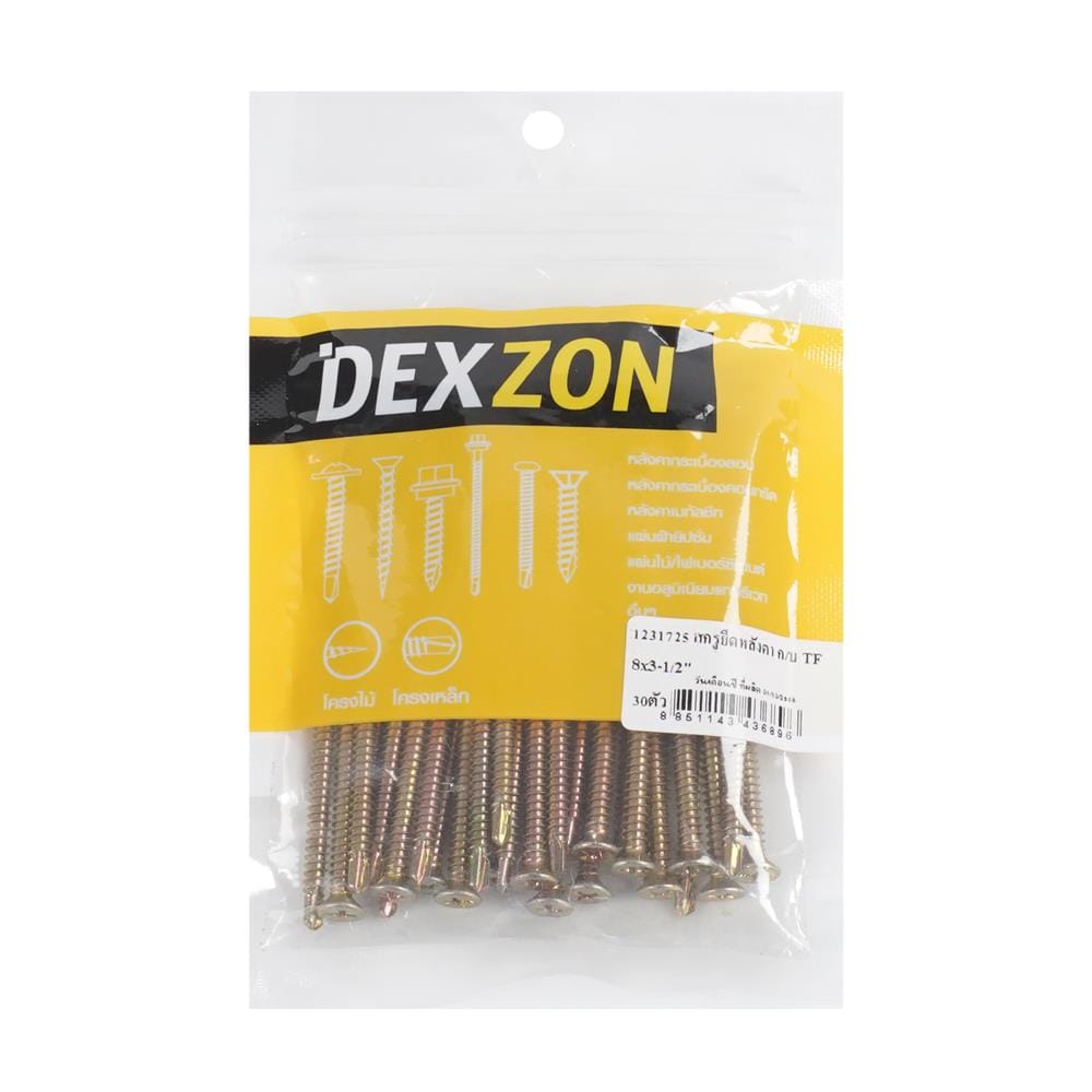 สกรูยึดหลังคา TF DEXZON 8x3-1/2 นิ้ว (แพ็ก 30 ชิ้น)