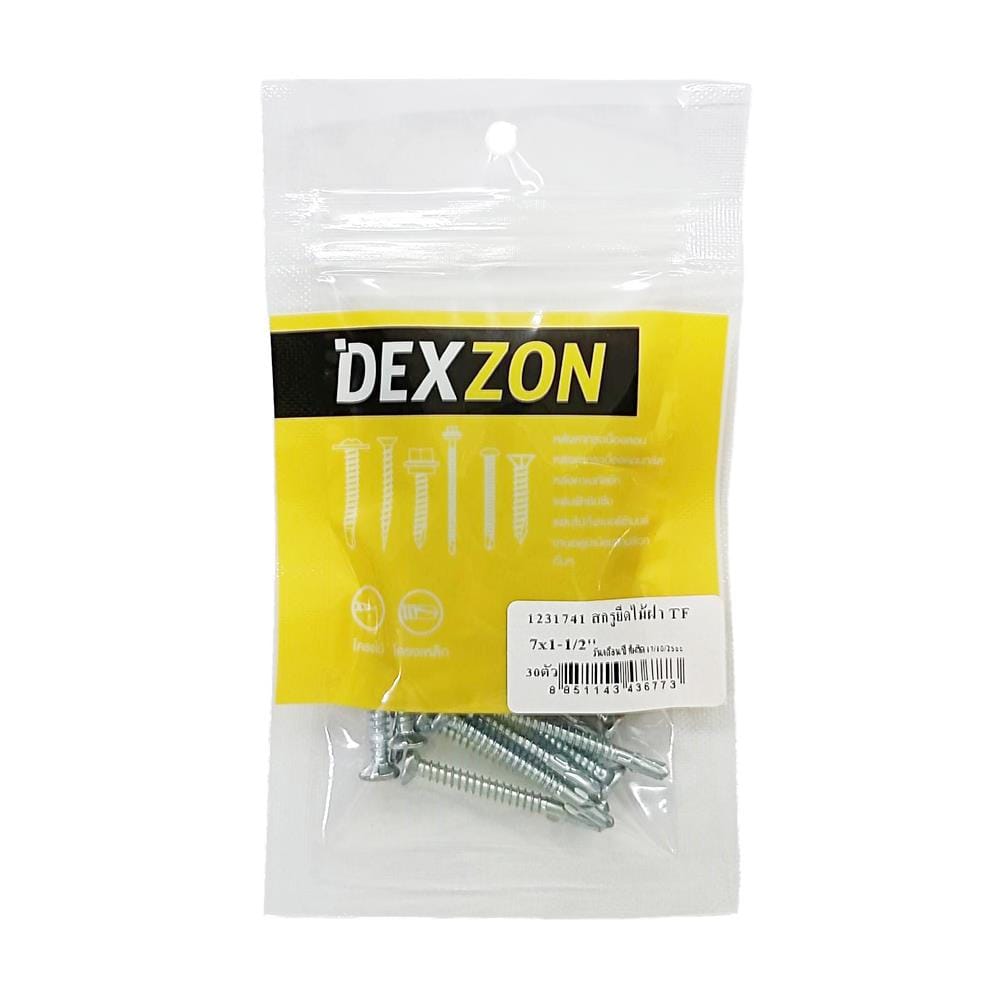 สกรูยึดไม้ฝามีปีก TF DEXZON 7x1-1/2 นิ้ว (แพ็ก 30 ชิ้น)