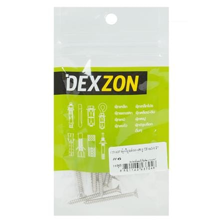 พุกอิฐบล็อกพร้อมสกรู DEXZON 6x1-1/2 นิ้ว (แพ็ก 10 ชิ้น)_2