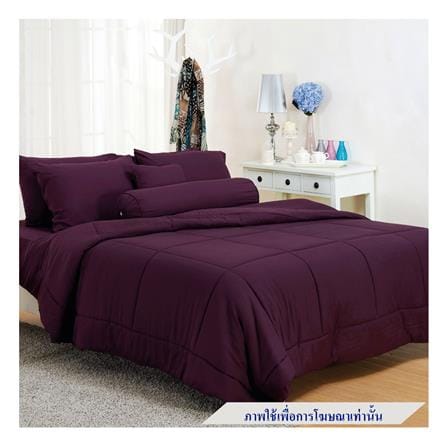 ชุดผ้าปูที่นอน 5 ฟุต 6 ชิ้น FOUNTAIN COLOR 70204-FTPURPLE_0
