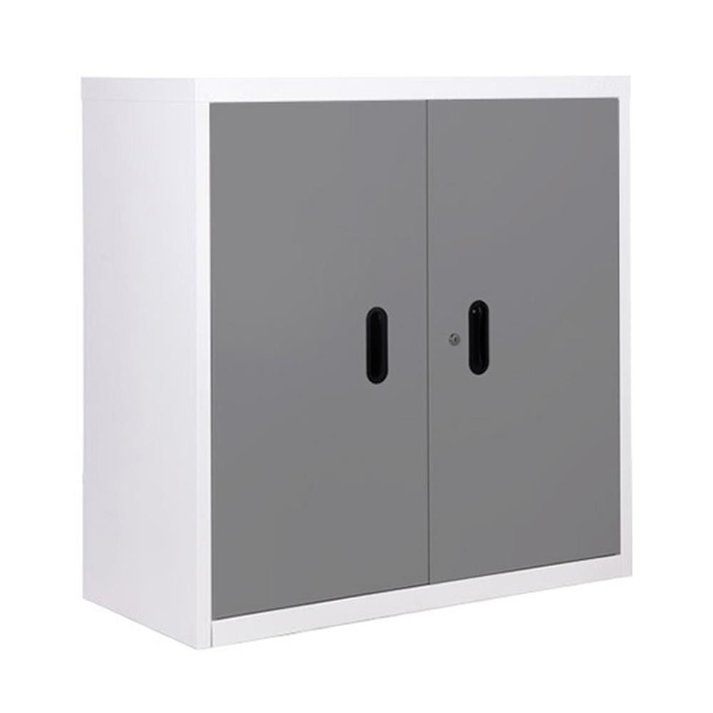 ตู้เหล็กบานเปิดทึบ KIOSK BS-288 สีขาว/เทา