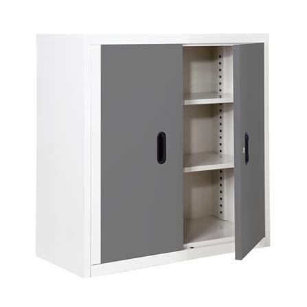 ตู้เหล็กบานเปิดทึบ KIOSK BS-288 สีขาว/เทา_2